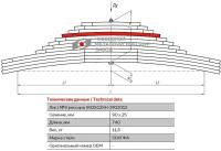 Лист №9 Рессора задняя для Shaanxi F3000 12 листов