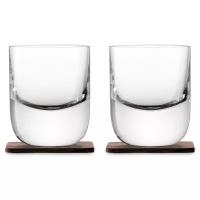 Набор стаканов LSA Whisky renfrew tumbler & walnut coaster WH12