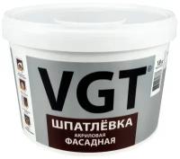 VGT шпатлевка фасадная акриловая, водостойкая, малоусадочная (18кг)