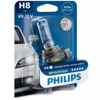 PHILIPS Лампа противотуманная Philips WhiteVision, H8, 12V, 35W, блистер, 1шт 12360WHVB1