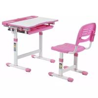 Комплект FUNDESK парта + стул Cantare 66.4x49.3 см pink