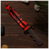 Деревянный штык нож М9 Байонет (bayonet) Красный мрамор КС ГО / CS GO