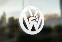 Наклейка на авто Volkswagen Peace 15х15