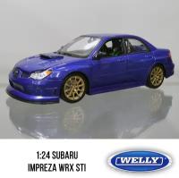 1:24 Welly Subaru Impreza WRX STI модель автомобиля Субару