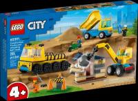 Конструктор LEGO City 60391 Construction Trucks and Wrecking Ball Crane, 235 дет