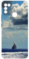 Чехол-накладка Krutoff Soft Case Море для INFINIX Hot 11 Play черный