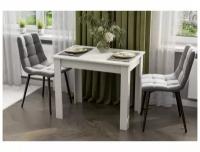 Стол обеденный деревянный нераскладной SV-Мебель СО-1/ЛДСП Белый