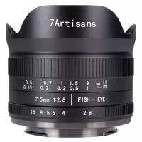 Объектив 7artisans 7.5mm f/2.8 Micro 4/3 mark II, черный