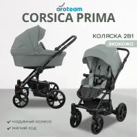 Коляска универсальная 2в1 Aroteam CORSICA PRIMA, шалфей кожа (04)