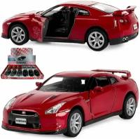 Металлическая машинка игрушка 1:36 2009 Nissan GT-R R35 (Ниссан ГТР) 13 см, инерционная / Красный