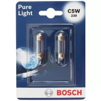 Лампа автомобильная накаливания Bosch Pure Light 1987301004 C5W 5W SV8.5 2 шт