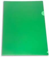 Папка-уголок Бюрократ, непрозрачная, А4, 180 мкм, зеленый (в упаковке 20 штук)