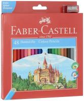 Карандаши цветные FABER-CASTELL, 48цв., заточен., картон, европодвес, с точилкой