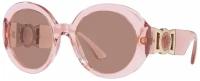 Солнцезащитные очки Versace, круглые, с защитой от УФ, для женщин