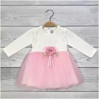 Нарядное платье Bulsen Baby, светло-розовый, размер 74