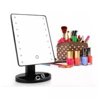 Зеркало косметическое с подсветкой Large Led Mirror (черный)