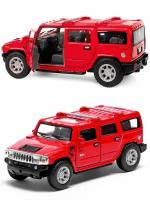 Металлическая машинка Kinsmart 1:40 «2008 Hummer H2 SUV» инерционная, красная KT5337D-3