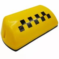 Фонарь такси шашечки 290х130х90мм, 6 магнитов, с подсветкой, желтый