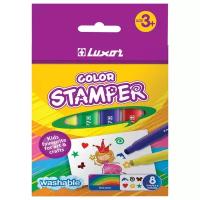 Luxor Набор фломастеров Color Stamper (6130/8 Box), черный, 8 шт