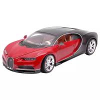 Легковой автомобиль Welly Bugatti Chiron (43738), 11.5 см, красный/черный