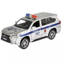 Внедорожник ТЕХНОПАРК Lexus LX-570 полиция (LX570-P-SL) 1:42, 12 см, серебристый