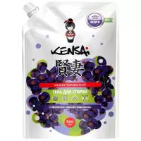 Средство моющее синтетическое жидкое (концентрированный гель) Kensai для стирки черного белья с ароматом смородины, сменный блок 800 мл