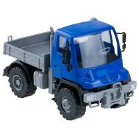 Грузовик ЛЕНА Mercedes Unimog U 500 (8881/8882), 17.5 см, синий/серый