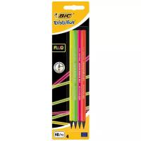 BIC Набор чернографитных карандашей Evolution Fluo 4 шт (940758)