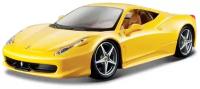 Спортивный автомобиль Bburago Ferrari 458 Italia (18-26003) 1:24, 18 см