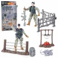 Игровой набор 2 солдата, костёр, оружие Peace Army