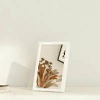 Зеркало декоративное настольное Lila, 11x16 см, цвет белый