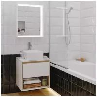 Мебель для ванной Cersanit Louna 60 со столешницей (тумба с раковиной + зеркало)