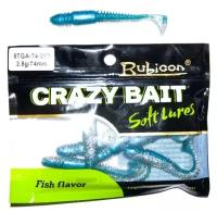 RUBICON Съедобная силиконовая приманка RUBICON Crazy Bait TGA 2.8g, 74mm, цвет 263 (8 шт, аромат рыбы)