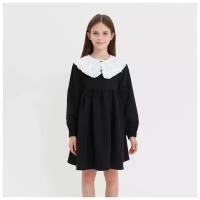 Школьное платье Minaku, размер 140, черный