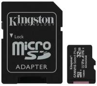 Карта памяти Micro SecureDigital 32Gb Kingston Canvas Select Plus SDHC class 10 UHS-I (SDCS2/32GB) + SD адаптер