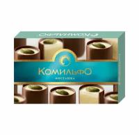 Шоколадные конфеты с двухслойной начинкой с фисташками, «Комильфо»