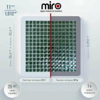 Плитка мозаика MIRO (серия Beryllium №11), стеклянная плитка мозаика для ванной комнаты, для душевой, для фартука на кухне, 11 шт