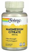 Solaray Magnesium Citrate цитрат магния, 90 вегетарианских капсул