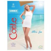 Колготки Conte elegant Summer, 8 den, размер 4, бежевый, коричневый