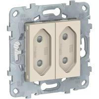 Розетка Schneider Electric NU503144 UNICA, 10 А, с защитной шторкой