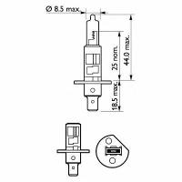 H1 12V- 55W (P14,5s) Spot PHILIPS 12258SPC1