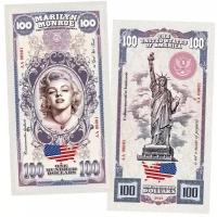 100 долларов (Dollars) — США. Мэрилин Монро(Marilyn Monroe). Памятная банкнота. UNC