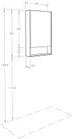 Шкаф-зеркало Aquaton Сканди 55x85 1A252102SDZ90