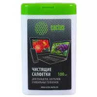 Влажные салфетки Cactus CS-T1005 для планшетов и смартфонов, малая туба 100 шт