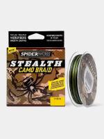 Плетеный шнур для рыбалки SPIDER WIRE Stealth camo braid, 110 м, 0,14 мм 10.2кг леска плетенка