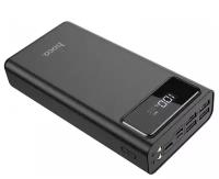 Портативный аккумулятор Hoco Внешний аккумулятор Hoco J65 General, 30000 mAh, Output 4 USB ALL10W, LED + Фонарь, Белый, черный, упаковка: коробка