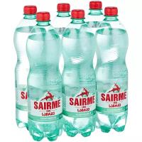 Вода минеральная SAIRME (Саирме), 1,0 л х 6 бутылок, газированная, пэт