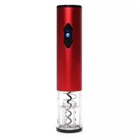 Электрический штопор автоматический для вина, извлекатель пробок от батареек Vertex, красный