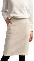 Юбка Wool Lamb, миди, утепленная, карманы, размер 42-44, белый