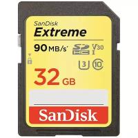 Карта памяти SanDisk Extreme SDHC UHS Class 3 V30 90MB/s